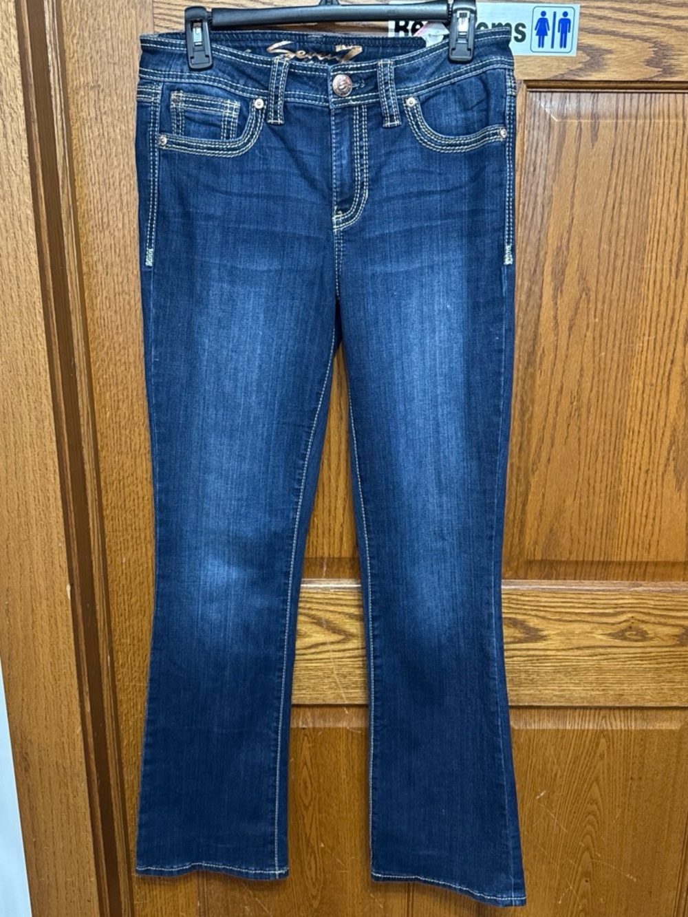 Seven7 Women's 6/30”Dark Indigo Bootcut Jeans